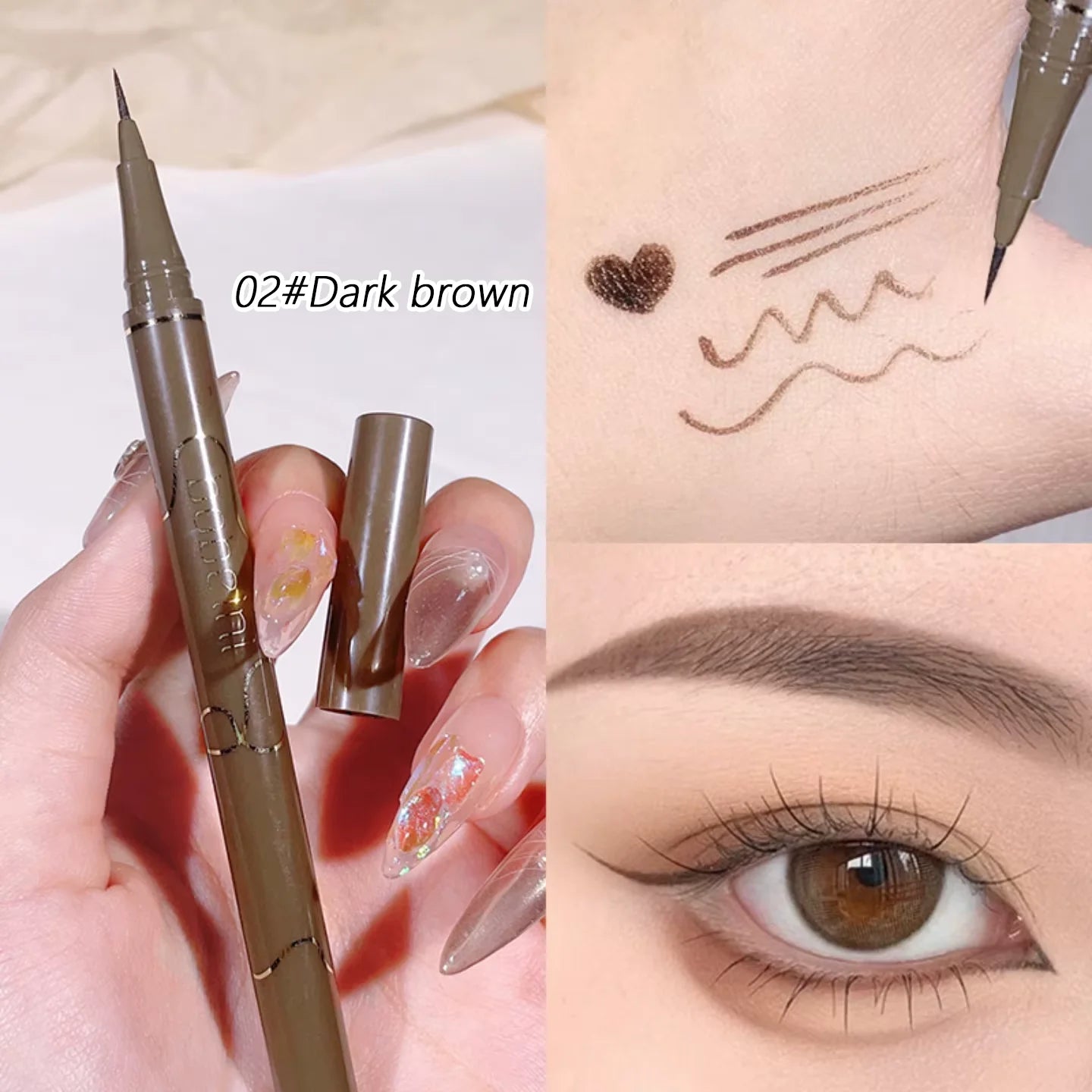 Slim Gel Eyeliner Pen – Smooth & Waterproof, Smudge-Proof, High-Pigment, Easy Glide, Multi-Color, Long-Lasting Eye Makeup