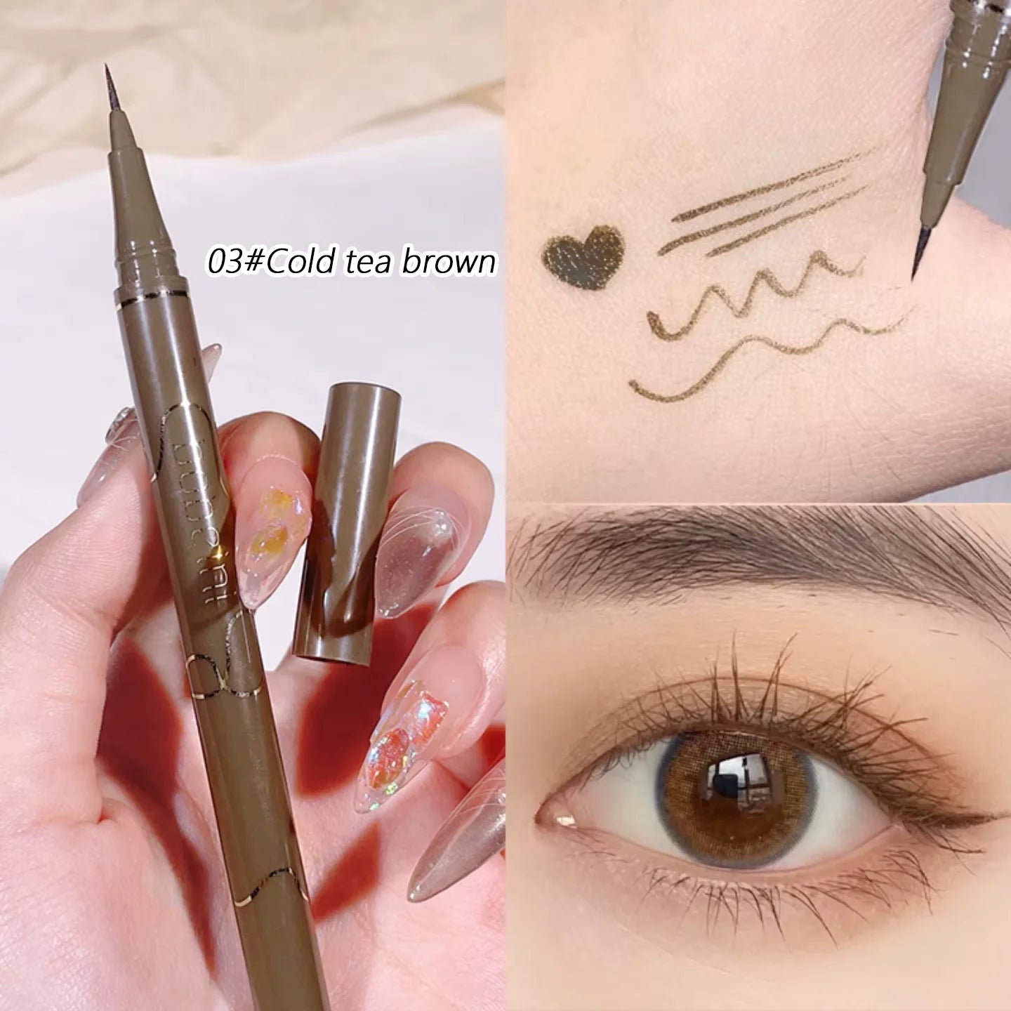 Slim Gel Eyeliner Pen – Smooth & Waterproof, Smudge-Proof, High-Pigment, Easy Glide, Multi-Color, Long-Lasting Eye Makeup