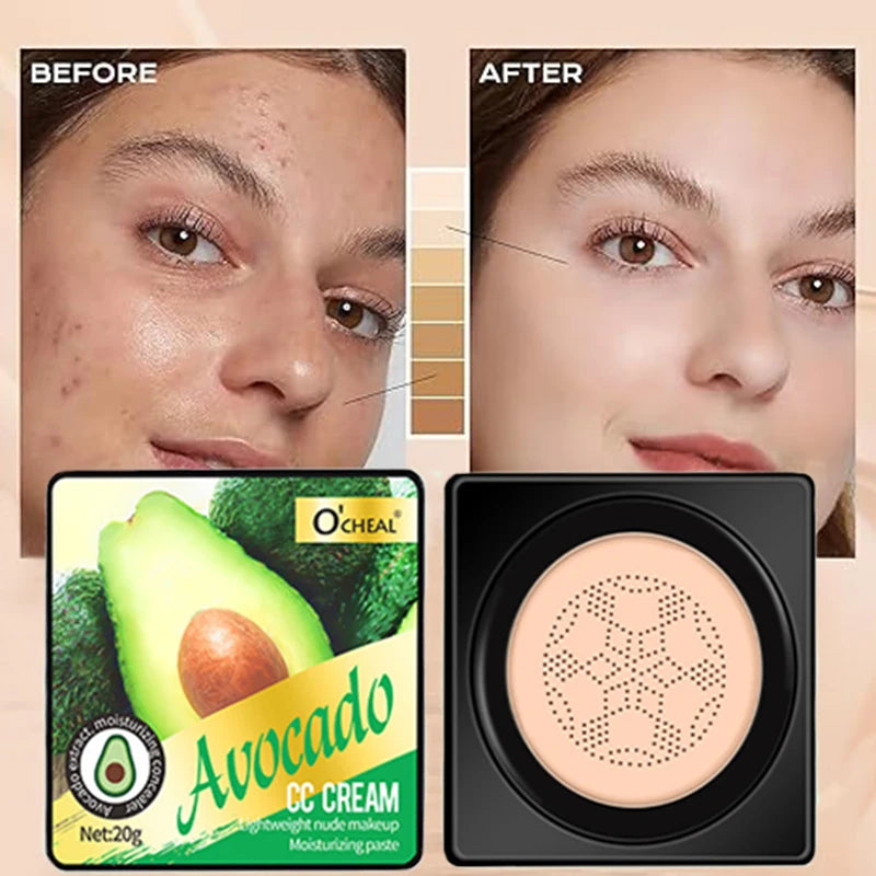 Magic Foundation Mushroom Head Air Cushion CC Cream Waterproof Brighten Foundation Cream Women Base Makeup Face Korean Cosmetics