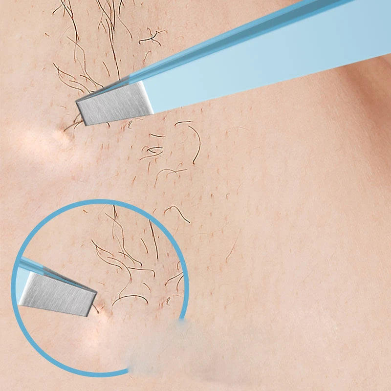 HUAZDS Eyebrow Tweezer Colorful Hair Beauty Fine Hairs Puller Stainless Steel Slanted Eye Brow Clips Removal Makeup Tools