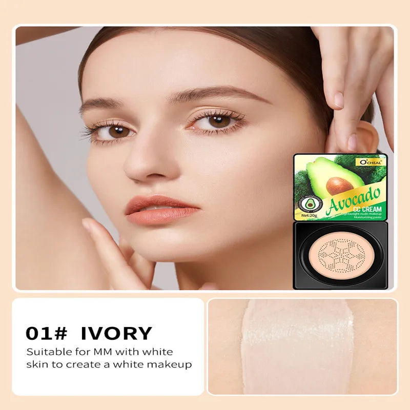 Magic Foundation Mushroom Head Air Cushion CC Cream Waterproof Brighten Foundation Cream Women Base Makeup Face Korean Cosmetics