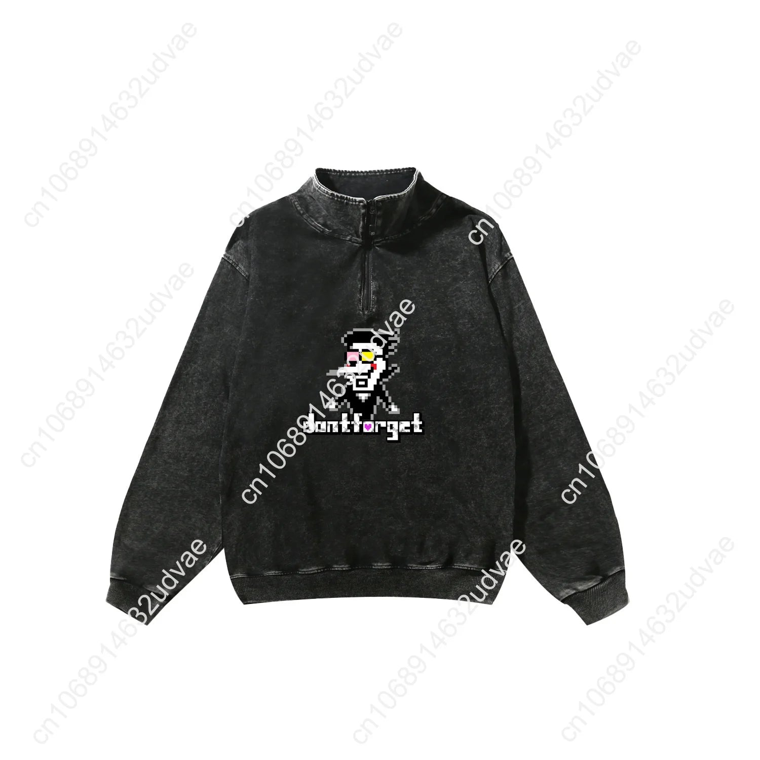 Deltarune Spamton Undertale Retro Sweatshirt Man Woman Teenager Vintage Pullover Half Zipper Sweat Shirt Custom Sleeved Tshirt