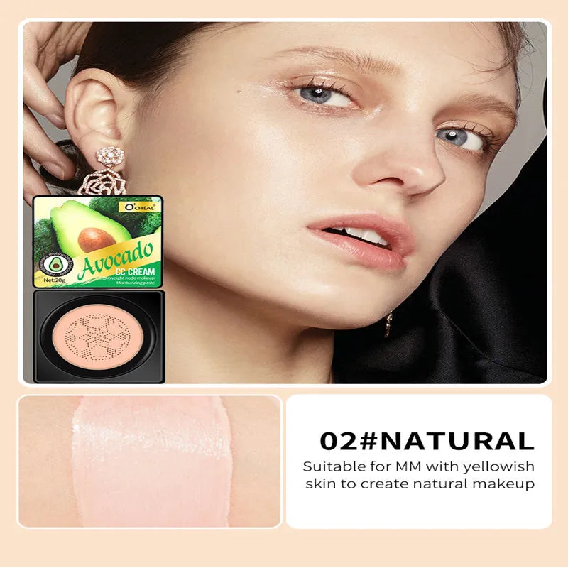 Magic Foundation Mushroom Head Air Cushion CC Cream Waterproof Brighten Foundation Cream Women Base Makeup Face Korean Cosmetics