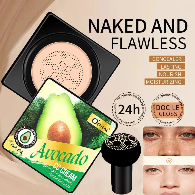 Magic Foundation Mushroom Head Air Cushion CC Cream Waterproof Brighten Foundation Cream Women Base Makeup Face Korean Cosmetics