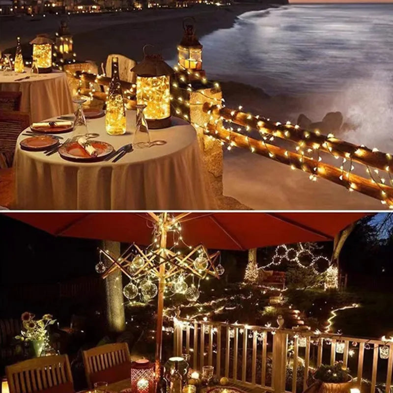 Solar Light Outdoor Waterproof 50/100/200/300 LED Lamp String For Holiday Christmas Party Fairy Lights Garden Garland