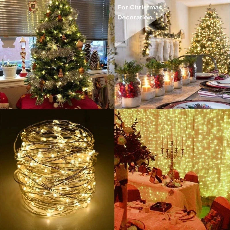 Solar Light Outdoor Waterproof 50/100/200/300 LED Lamp String For Holiday Christmas Party Fairy Lights Garden Garland