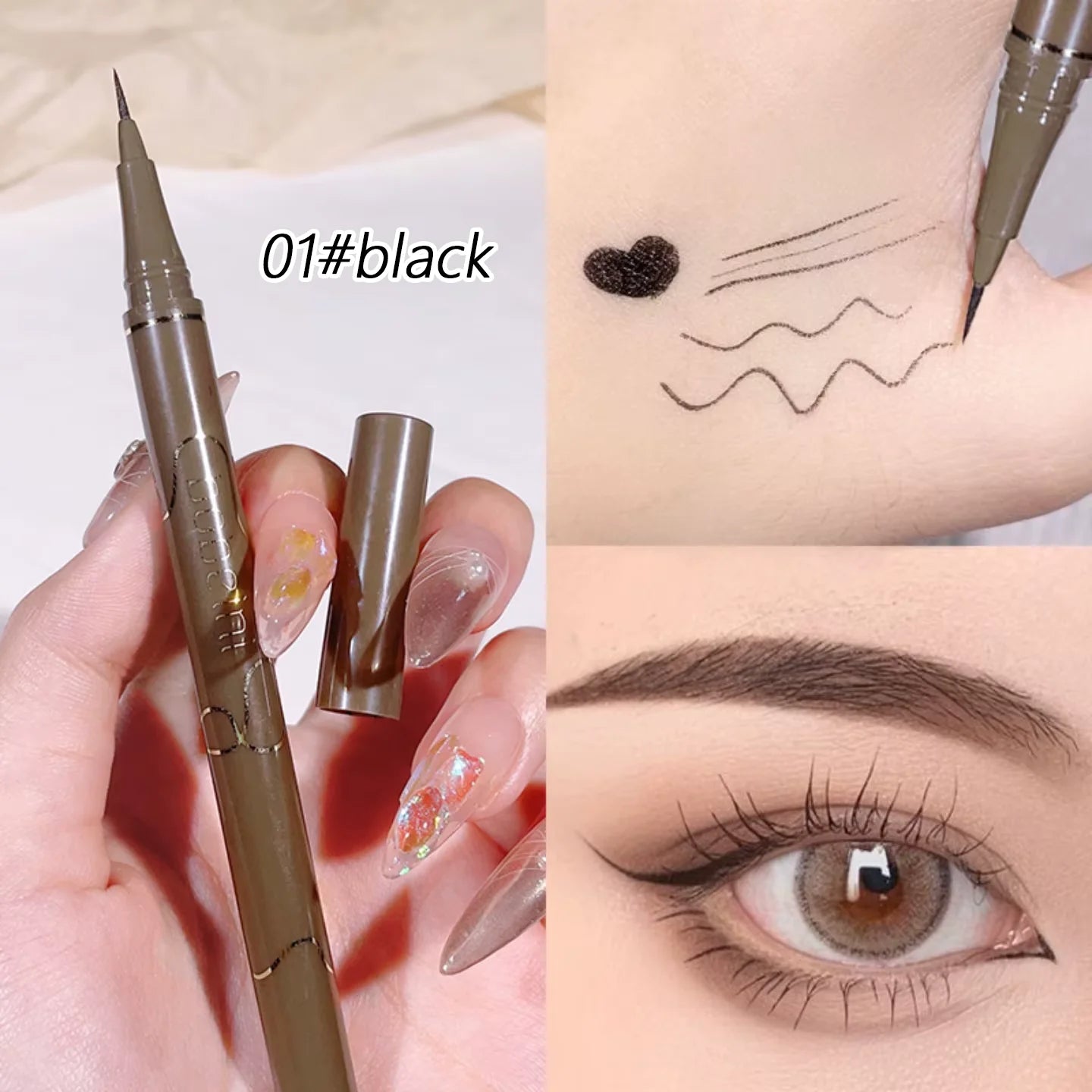 Slim Gel Eyeliner Pen – Smooth & Waterproof, Smudge-Proof, High-Pigment, Easy Glide, Multi-Color, Long-Lasting Eye Makeup