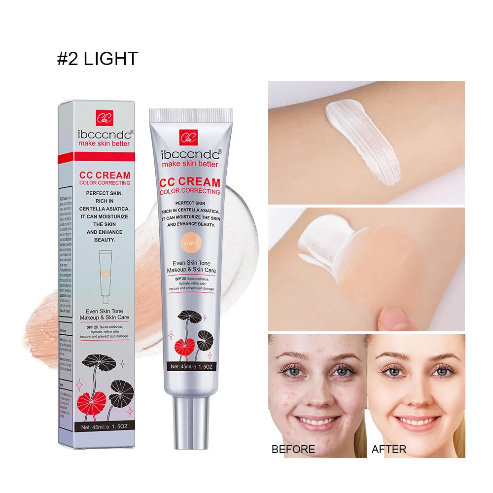 Moisturizing Correcting CC Cream Waterproof Anti-sweat Makeup Before Concealer Lasting Women Makeup Protect Skin erborian Make