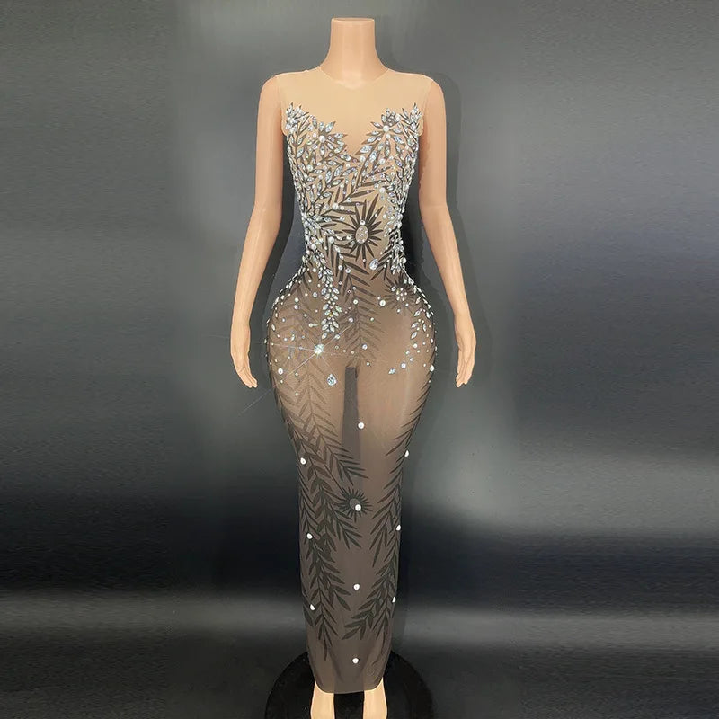 Rhinestones Evening Luxury Long Mermaid Dress Vestidos De Noche Elegante De Lujo Vestido Piedras Brillantes Hochzeitskleid Damen