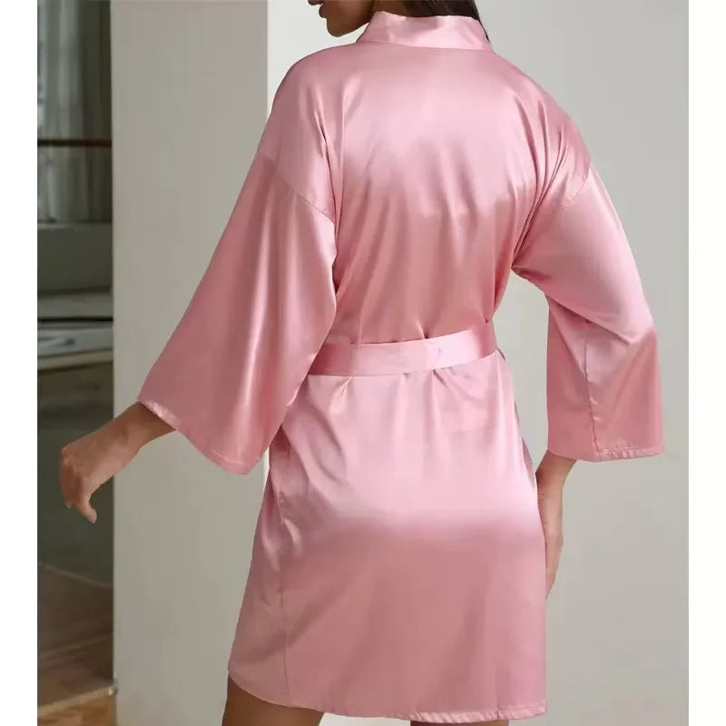 Personalized Name Bridesmaid Robes Bride Gift Bride Robe Gift Satin Robe Bride Dressing Gown Bridal Party Robes Wedding Robe