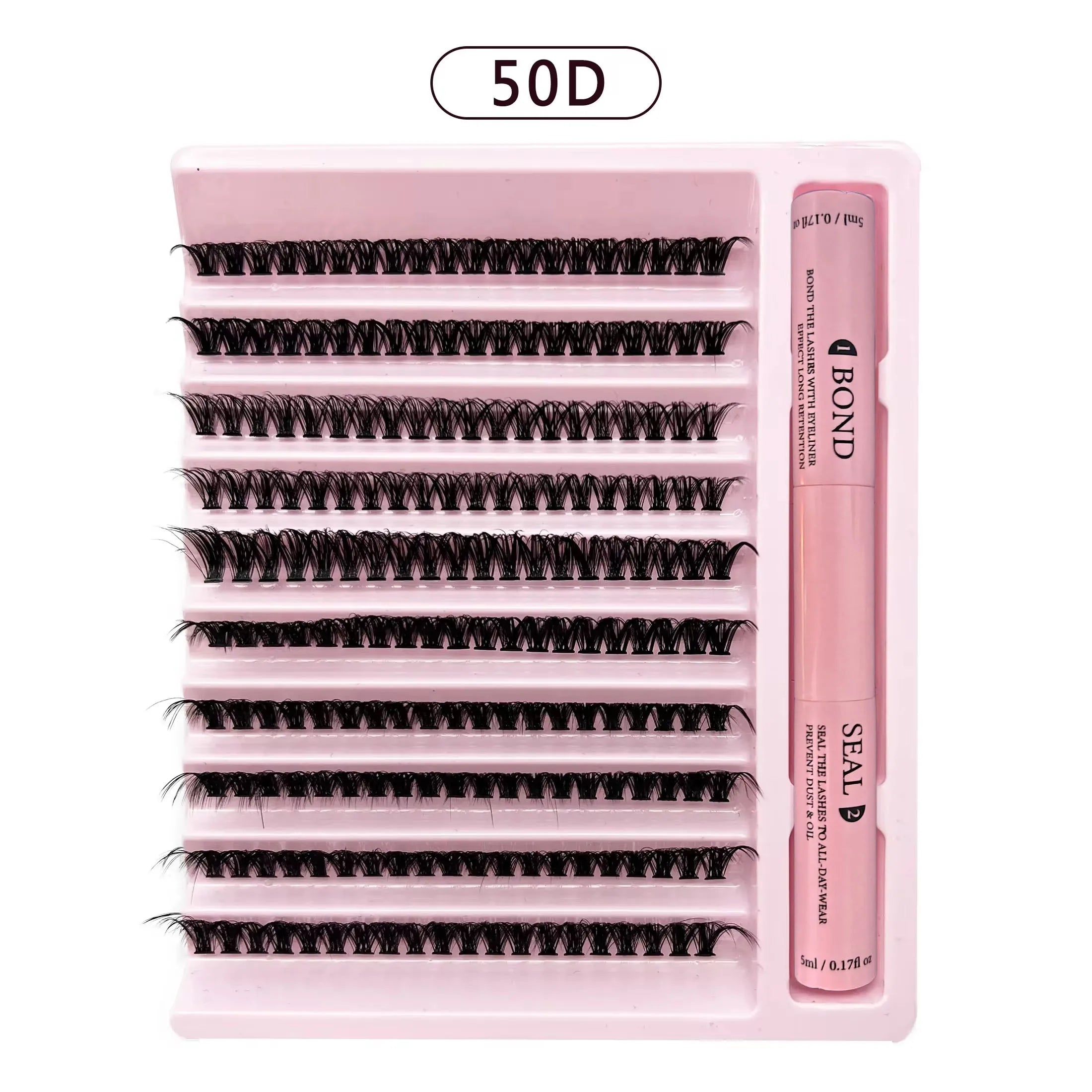 Lashes Clusters Set Extensions Kit Fake eyelashes Mix Lash Clusters with Lash Bond Seal and Lash Applicator Tool Makeup
