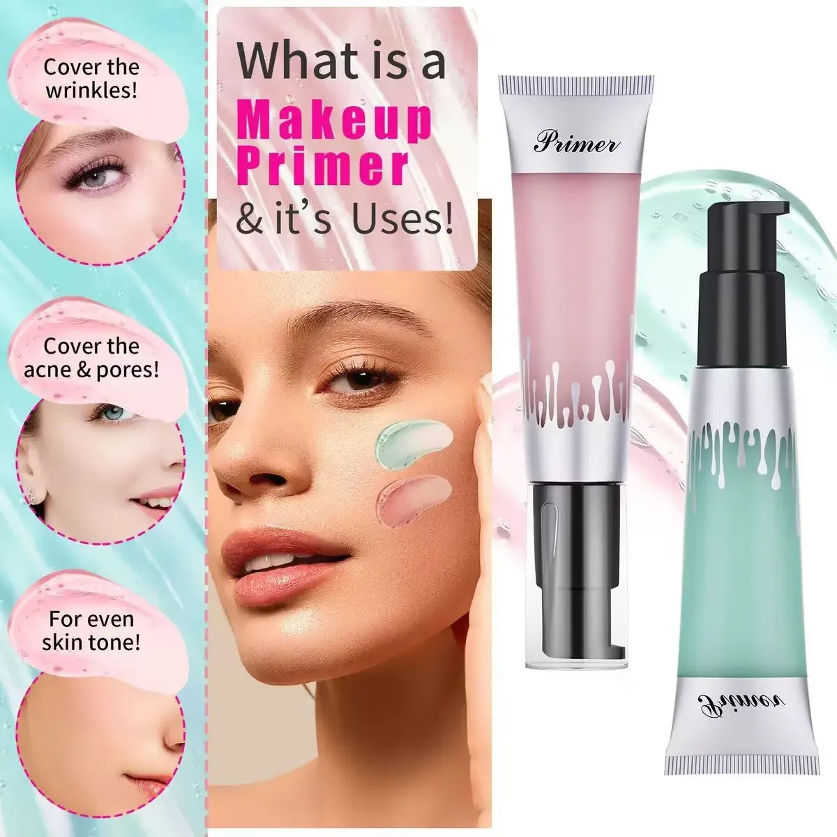 24ml Power Grip Primer Gel Based Hydrating Face Primer For Smoothing Skin Gripping Makeup Invisible Pore Colorless Primes